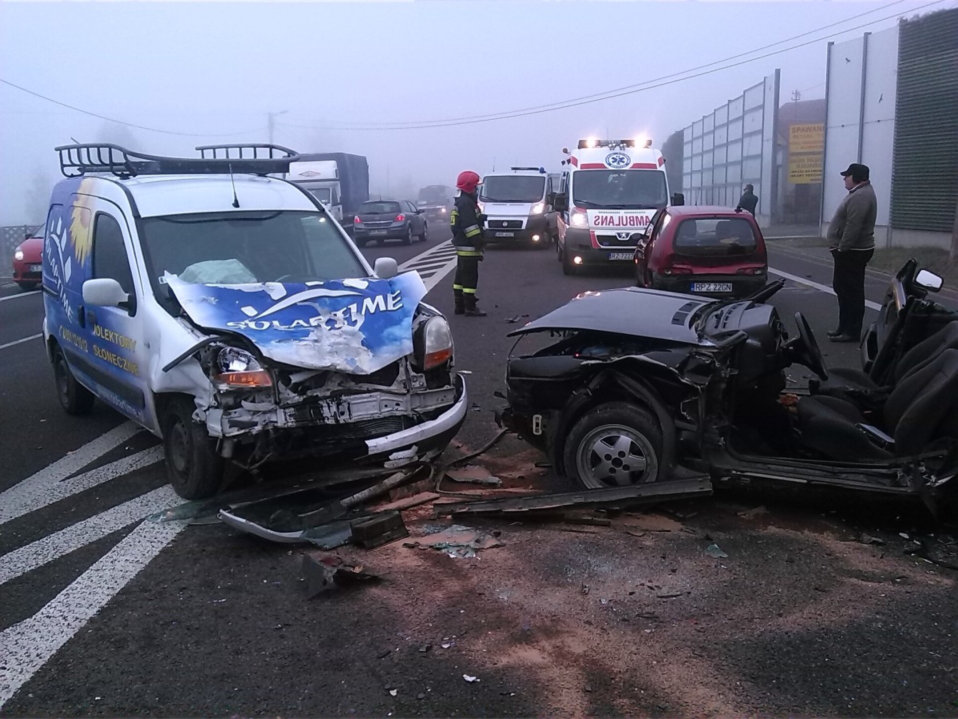 Wypadek na A4 Krasne koło Rzeszowa kuba_szot